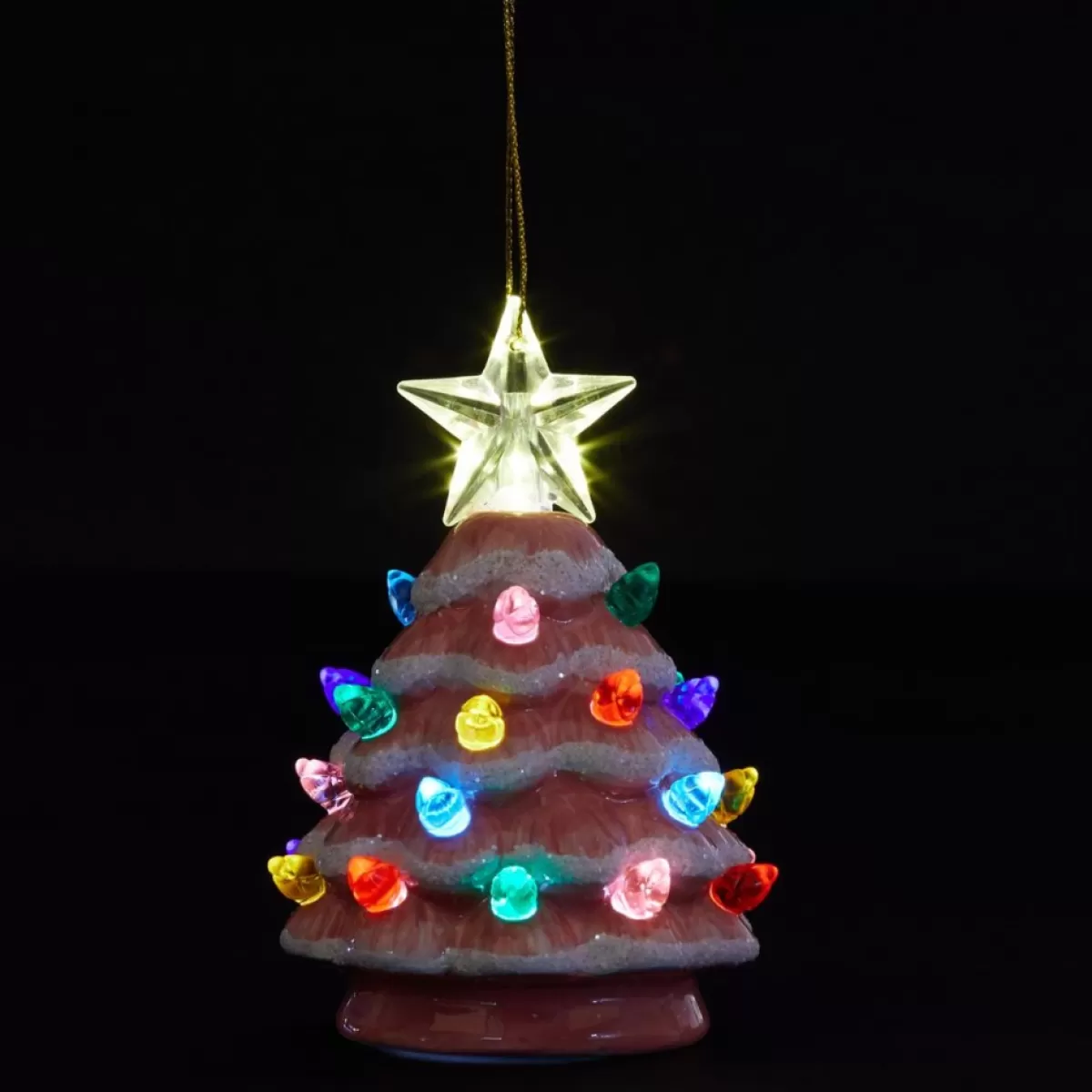 Mr. Christmas Indoor Decor | Set Of 3 Mini Snow-Tipped Nostalgic Trees With Timer