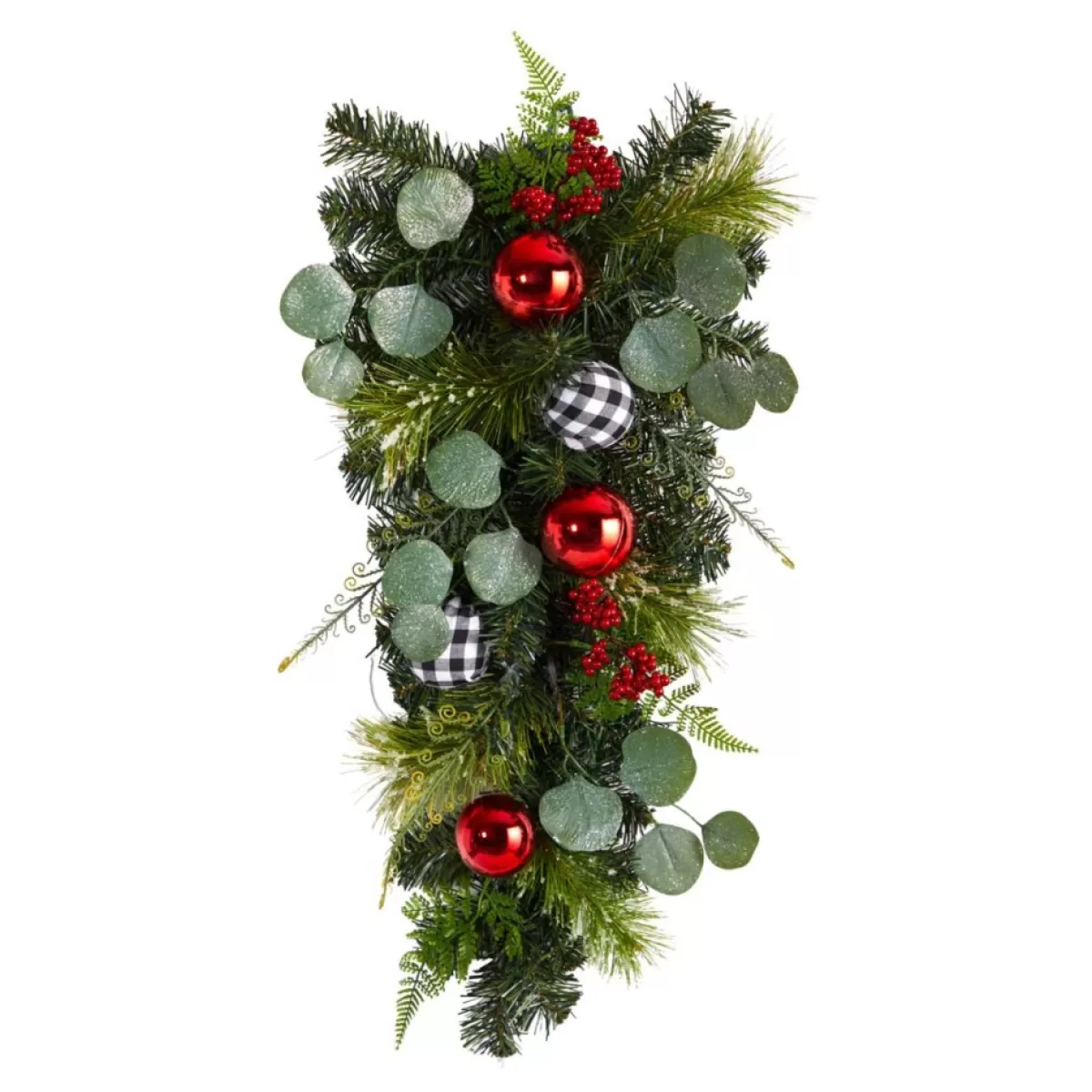Nearly Natural Wreaths, Garlands & More | 26" Holiday Christmas Greenery Ornament Artificial Swag