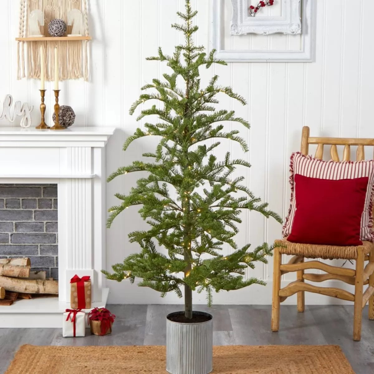 Nearly Natural Christmas Trees | 5.5 Ft. Pine Artificial Christmas Tree With 150 Lights