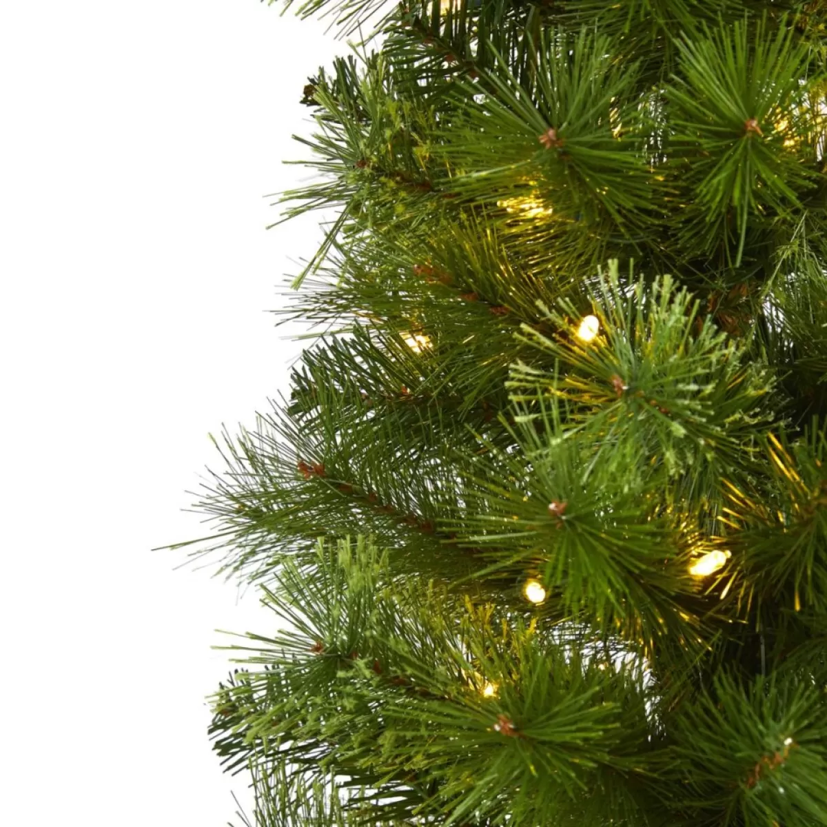 Nearly Natural Christmas Trees | 7' Green Pencil Christmas Tree With 150 Led Lights