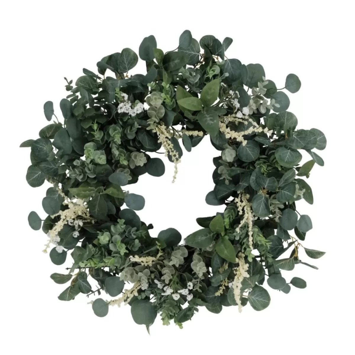 Puleo International Wreaths, Garlands & More | 24" Artificial Eucalyptus Floral Spring Wreath