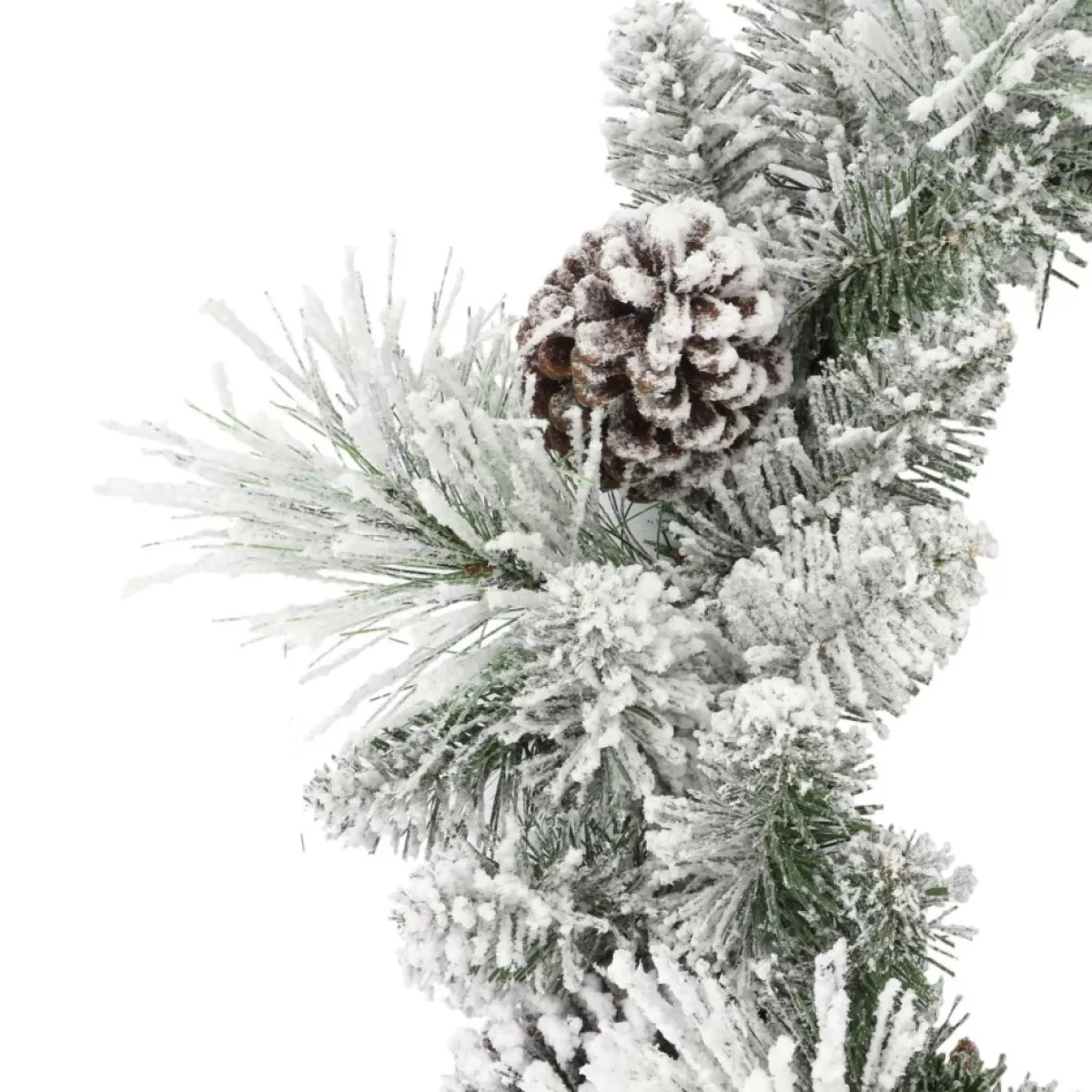 Puleo International Wreaths, Garlands & More | 24" Flocked Berkshire Spruce Wreath With 56 Tips