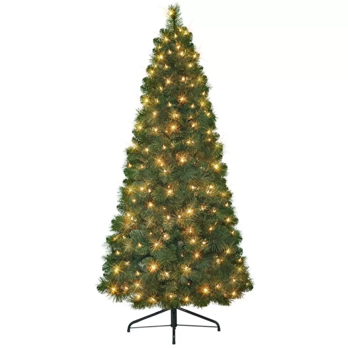 Puleo International Christmas Trees | 6.5 Ft. Pre-Lit Wall Half Tree, Clear Lights