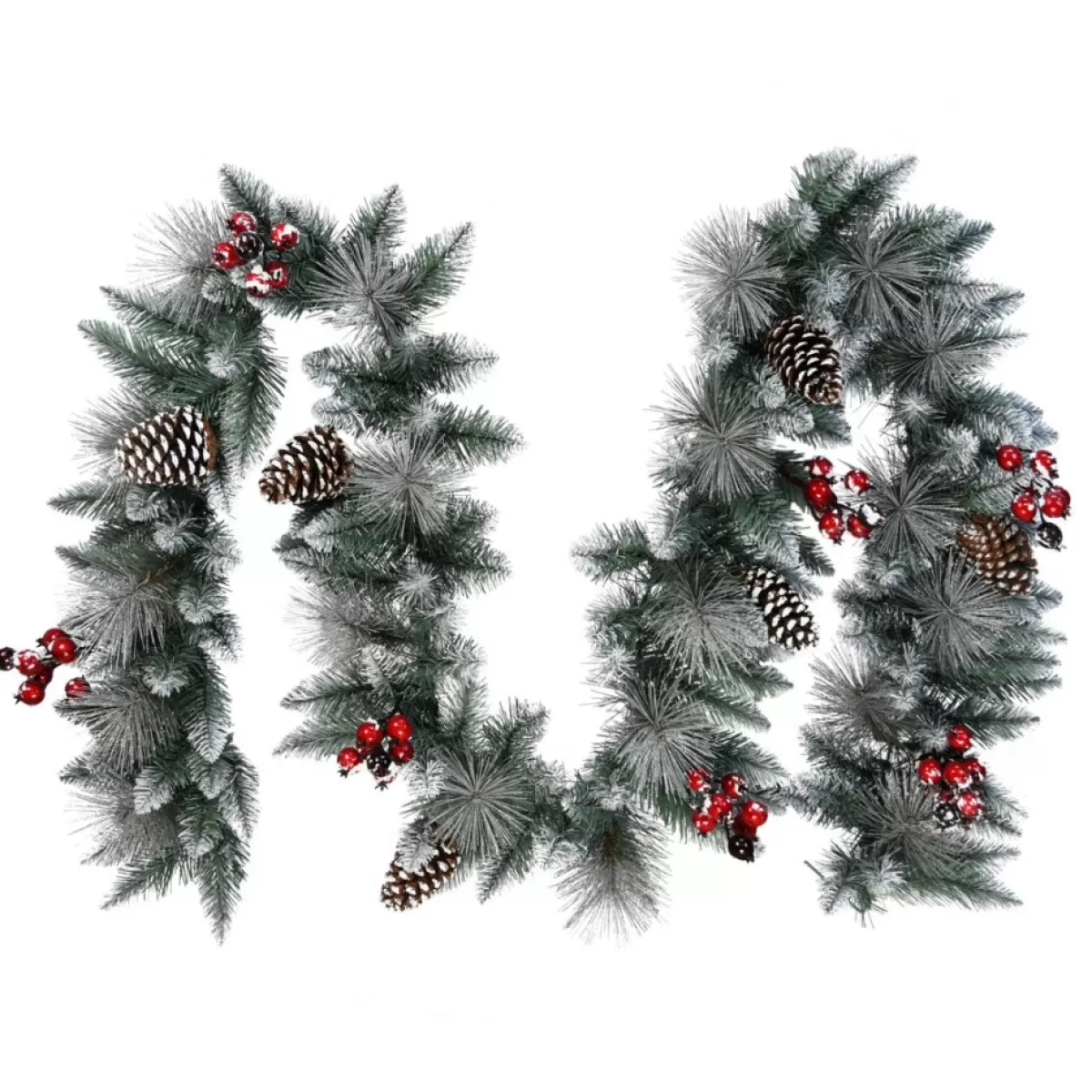 Puleo International Wreaths, Garlands & More | 9' Sterling Pine Garland With Silver Glitter