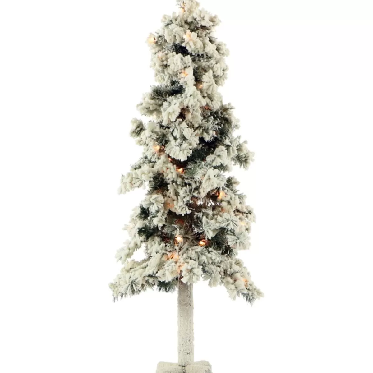 Almo Christmas Trees | Set Of 3 Snowy Alpine Trees With Clear Lights (2-Ft. 3-Ft. 4-Ft.)