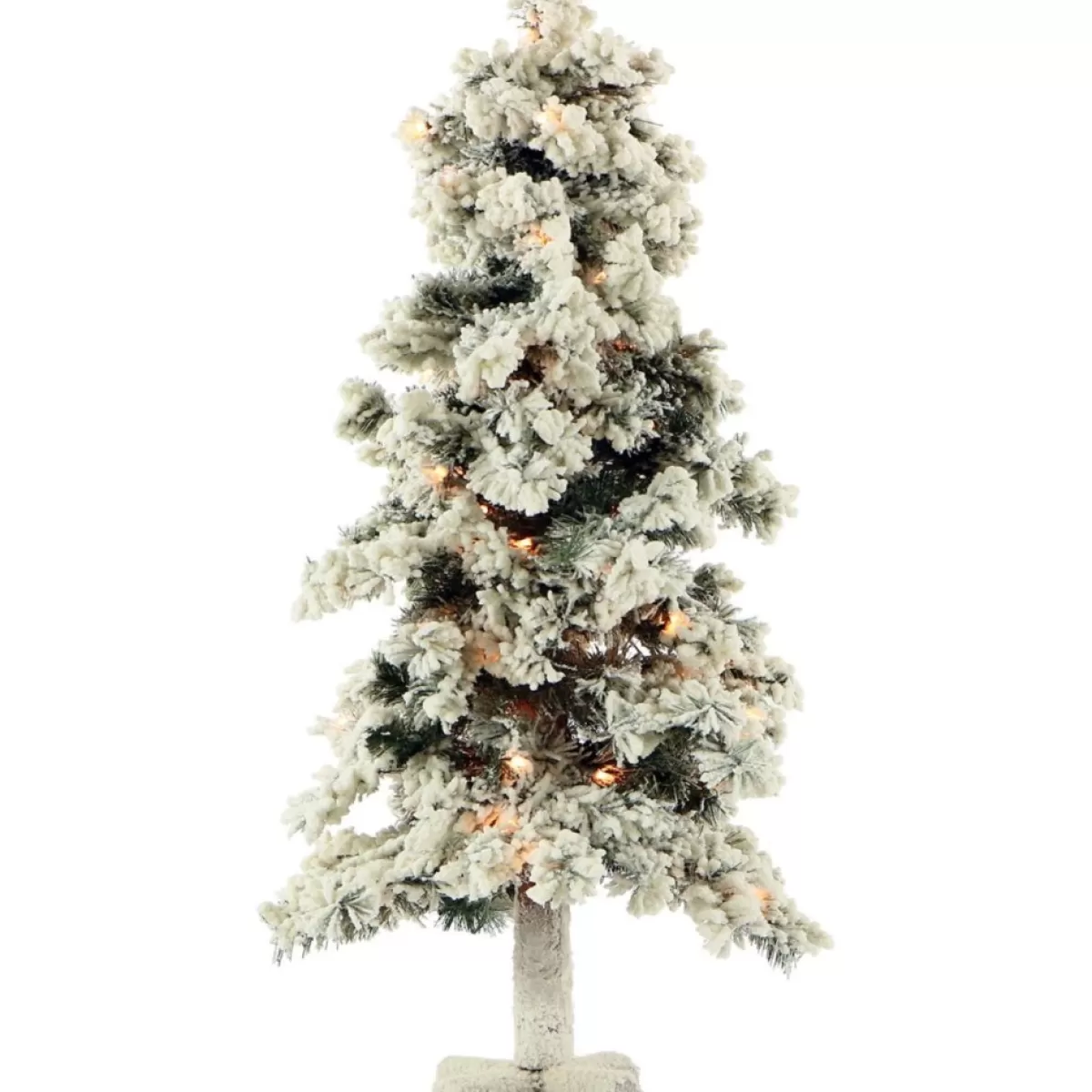 Almo Christmas Trees | Set Of 3 Snowy Alpine Trees With Clear Lights (2-Ft. 3-Ft. 4-Ft.)