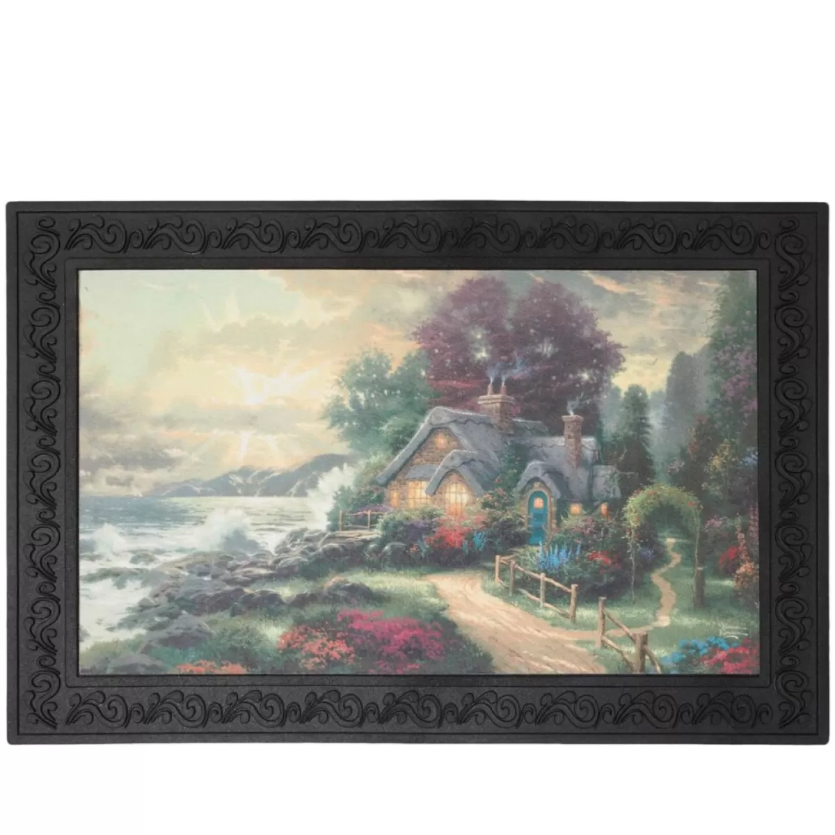 Thomas Kinkade Outdoor Decor | Interchangeable Seasonal Doormat Set