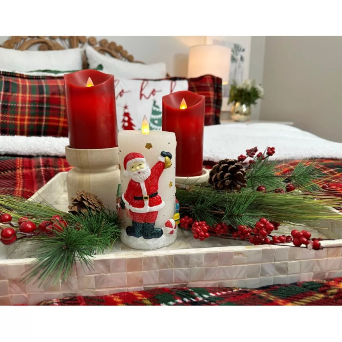 Unmatched Candles | 6" 3D Flame Santa Candle