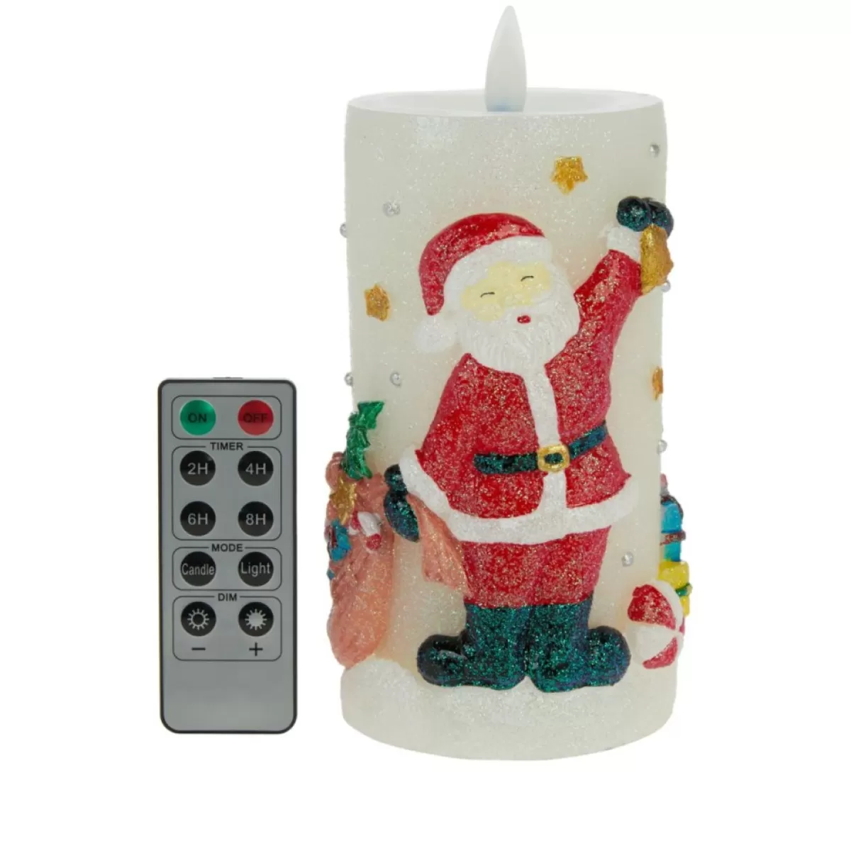 Unmatched Candles | 6" 3D Flame Santa Candle