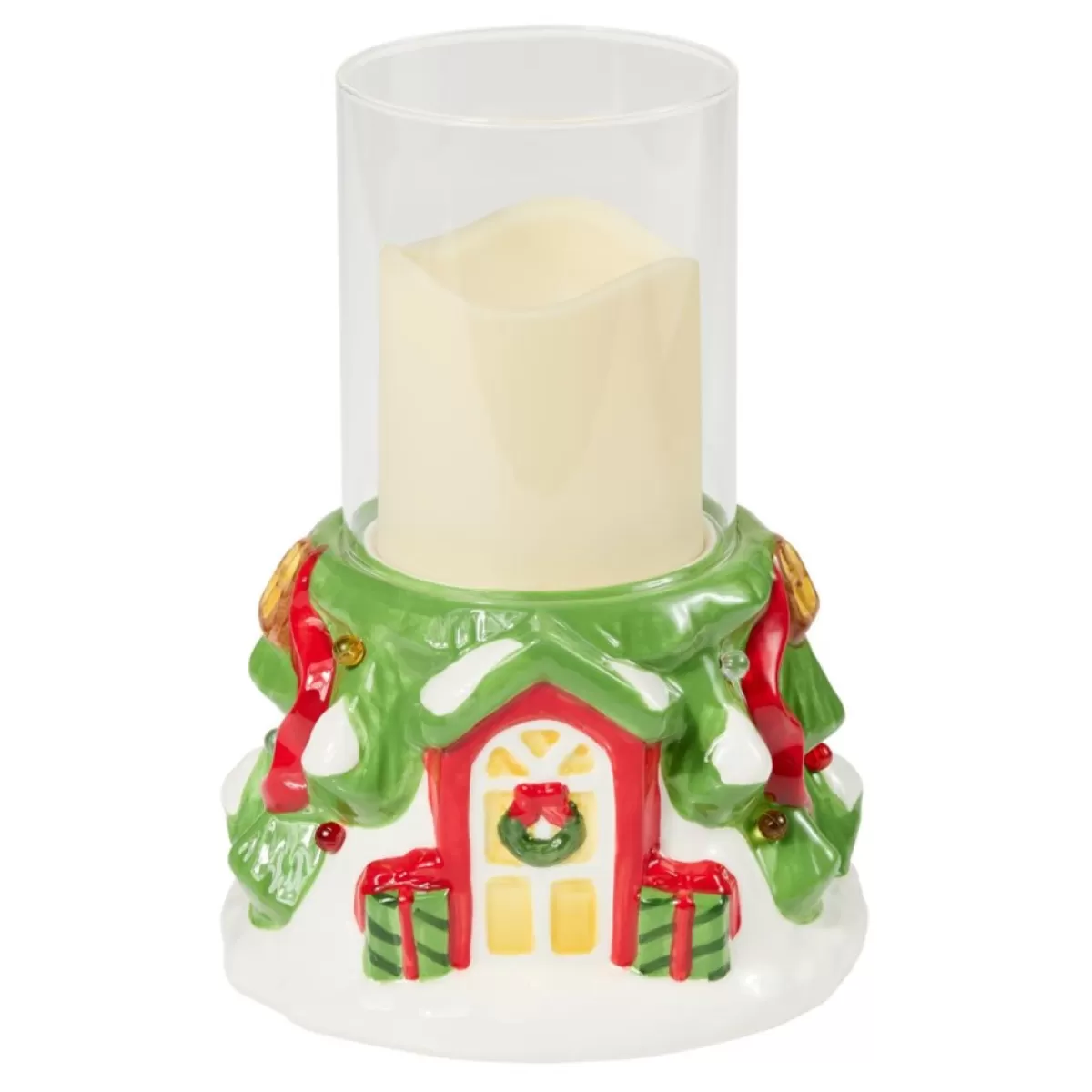 Unmatched Candles | Led Festive Tree Candle Holder With Flameless Candle