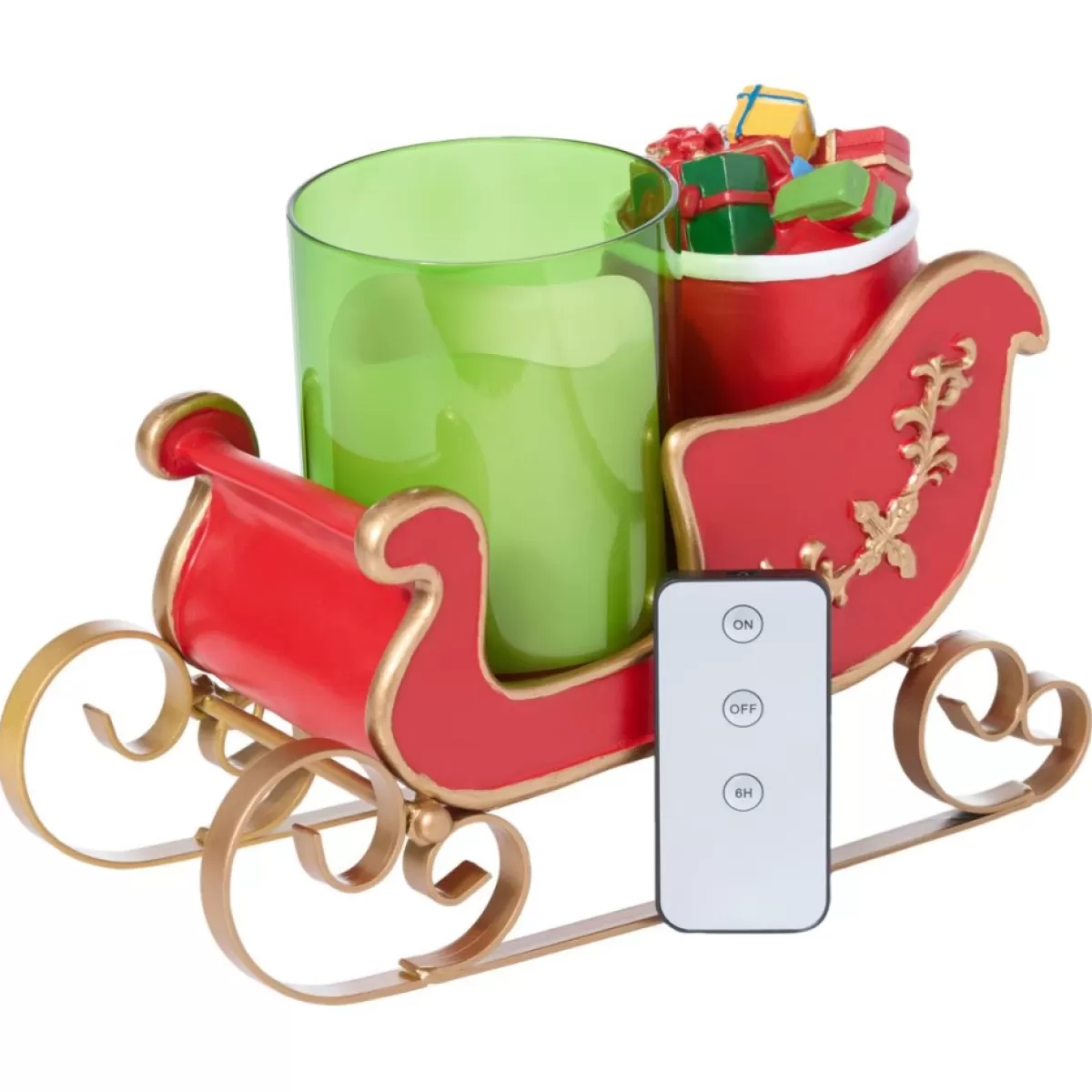 Unmatched Candles | Led Sleigh Candle Holder With Flameless Candle