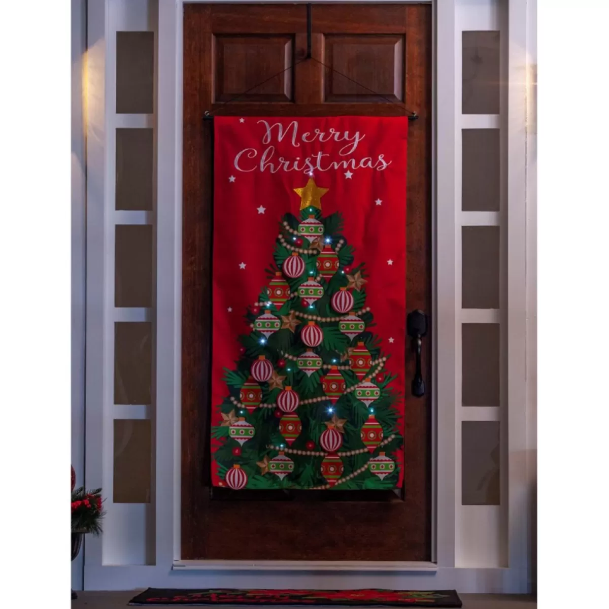 Wind & Weather Indoor Decor | Wind And Weather Led Hanging Holiday Door Banner