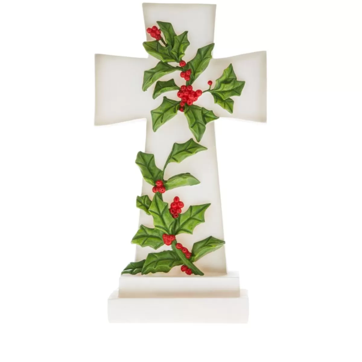 Winter Lane Indoor Decor | 12" Illuminated Holiday Cross With 6-Hour Timer