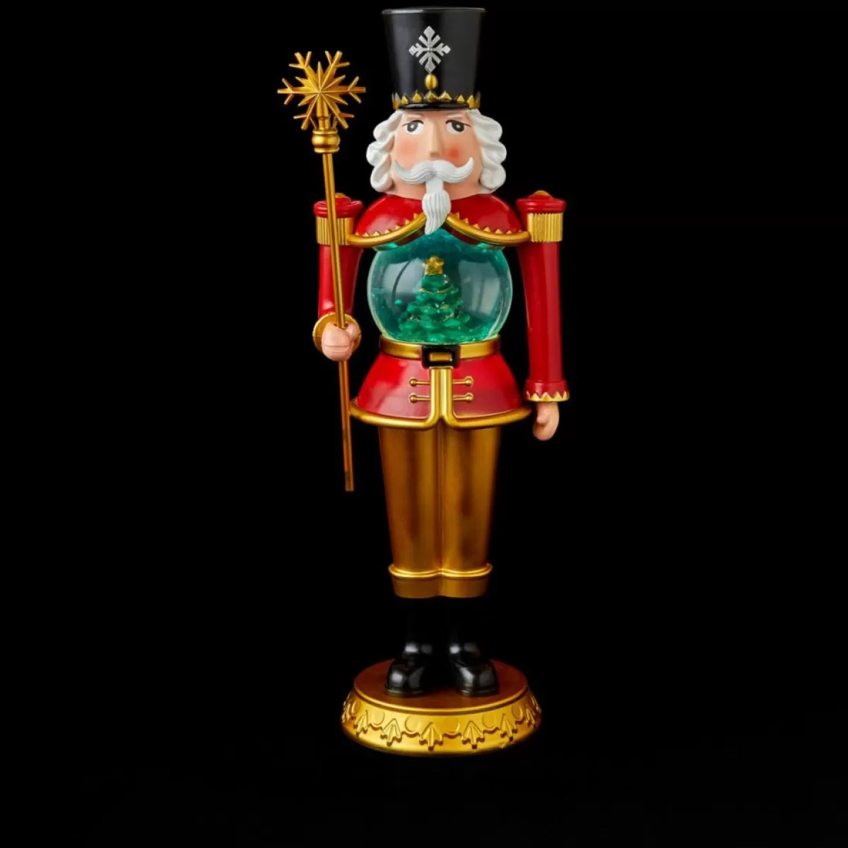 Winter Lane Indoor Decor | 13" Toy Soldier With Lit Water Globe