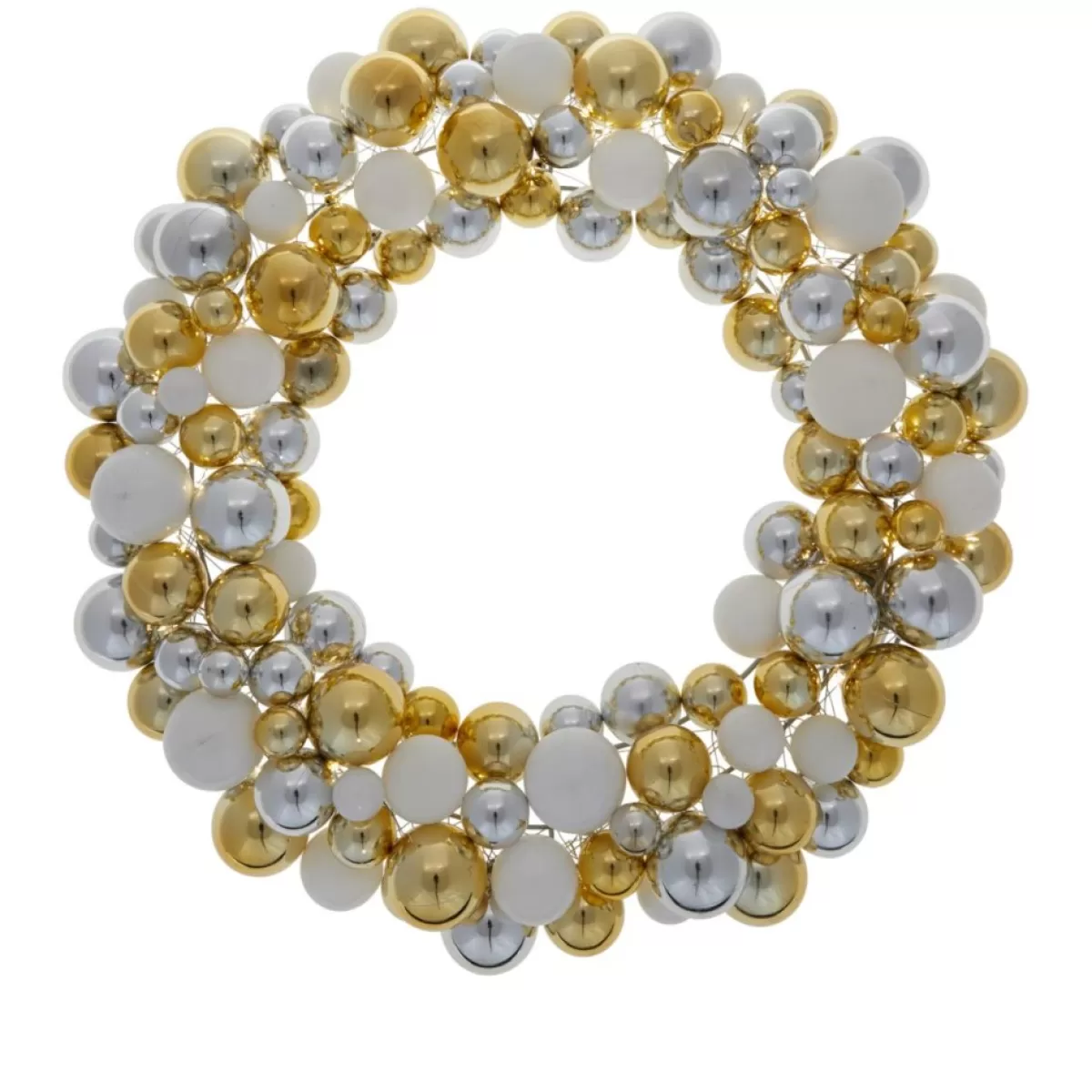 Winter Lane Wreaths, Garlands & More | 24" Lighted 60-Led Ornament Wreath With 6-Hour Timer