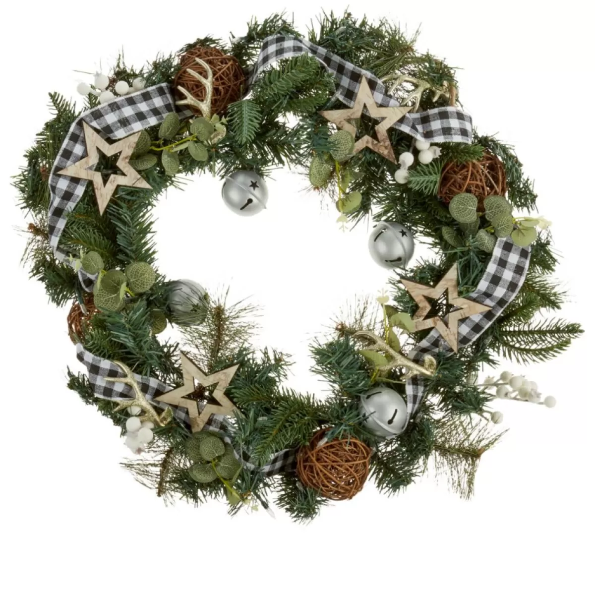 Winter Lane Wreaths, Garlands & More | 26" Led Antler Wreath With 9 Functions