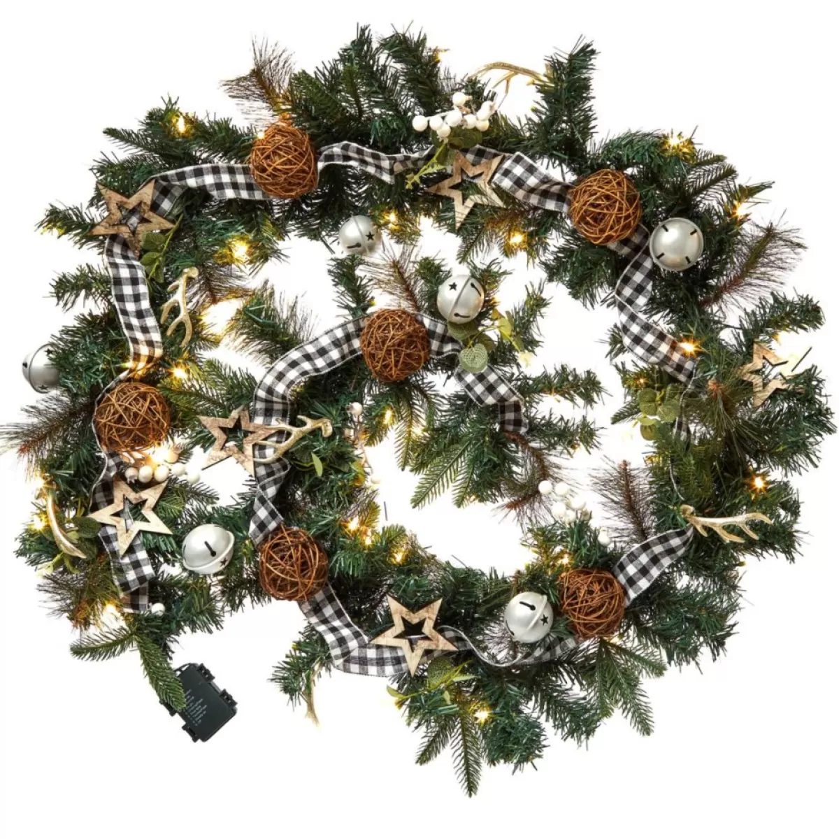 Winter Lane Wreaths, Garlands & More | 9' Led Antler Garland With 9 Functions