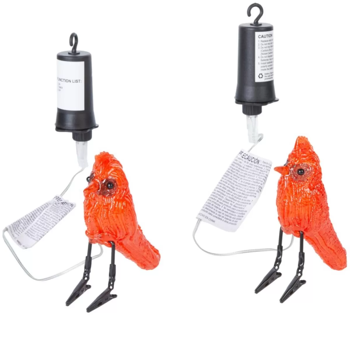 Winter Lane Indoor Decor | Cardinal Clips With Lights - 2-Pack