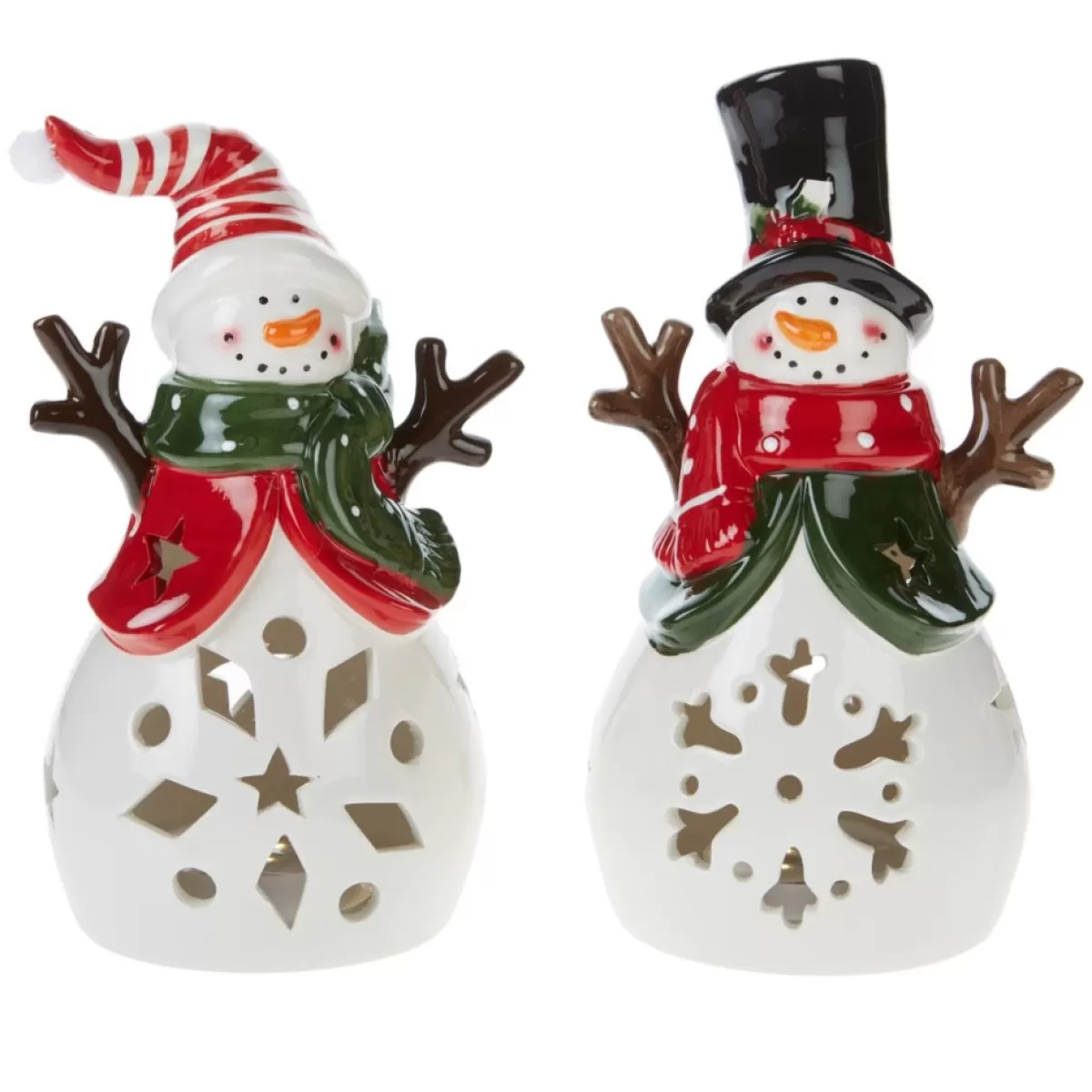 Winter Lane Indoor Decor | Illuminated Holiday Belly Figures 2-Pack