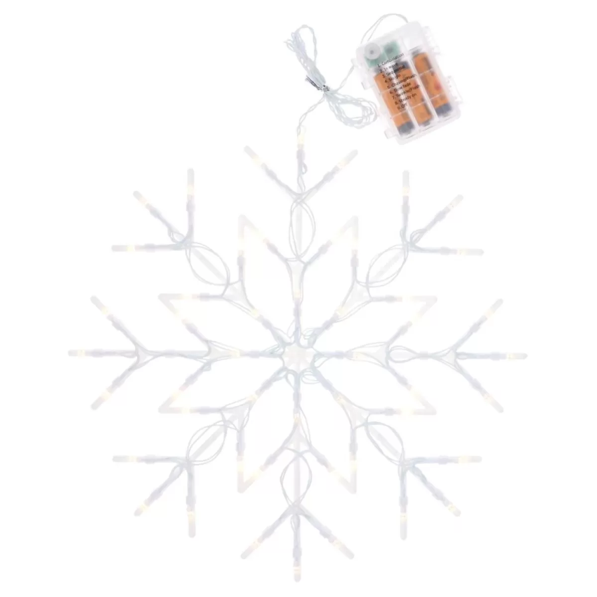 Winter Lane Indoor Decor | Set Of 2 Twinkle Snowflakes With 6-Hour Timer