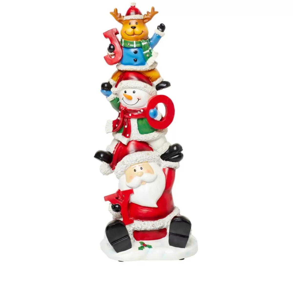 Winter Lane Indoor Decor | Winterlane 23" Led Joy Christmas Character Stack